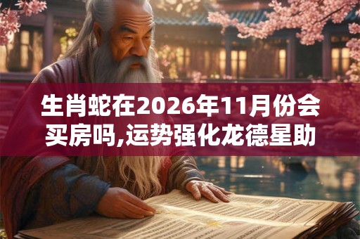 生肖蛇在2026年11月份会买房吗,运势强化龙德星助