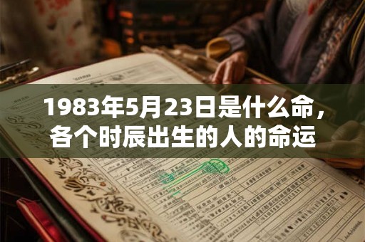 1983年5月23日是什么命，各个时辰出生的人的命运