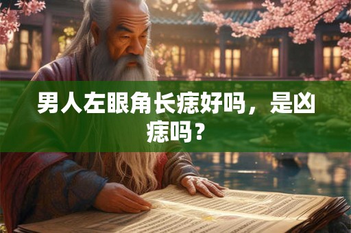 男人左眼角长痣好吗，是凶痣吗？