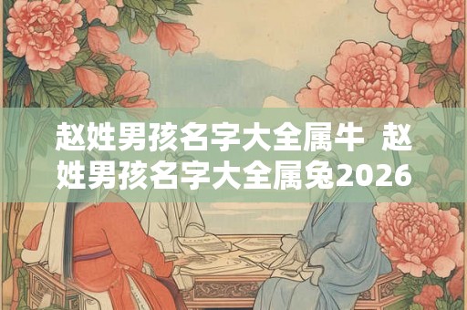 赵姓男孩名字大全属牛 赵姓男孩名字大全属兔2026年 赵姓男孩名字大全属牛 赵姓男孩名字大全属兔2026年