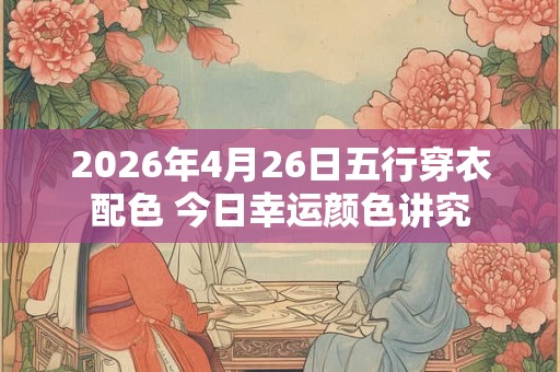 2026年4月26日五行穿衣配色 今日幸运颜色讲究