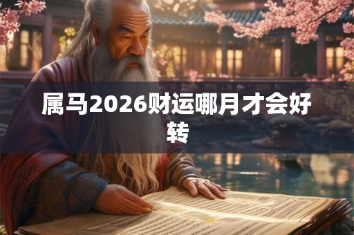 属马2026财运哪月才会好转