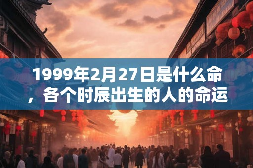 1999年2月27日是什么命，各个时辰出生的人的命运
