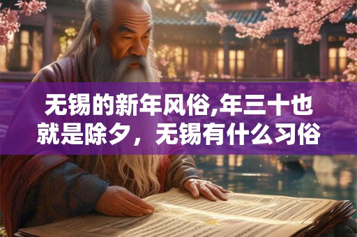 无锡的新年风俗,年三十也就是除夕，无锡有什么习俗