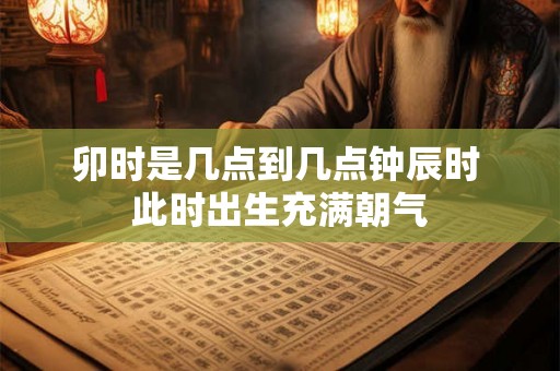 卯时是几点到几点钟辰时 此时出生充满朝气