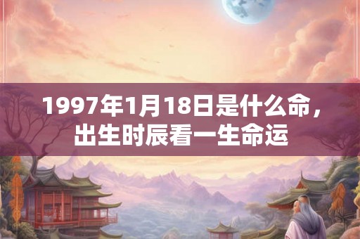 1997年1月18日是什么命,出生时辰看一生命运 1997年1月18日是什么命,出生时辰看一生命运