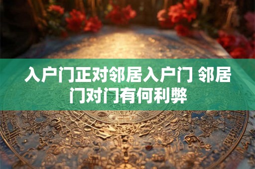 入户门正对邻居入户门 邻居门对门有何利弊