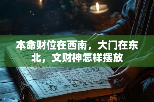 本命财位在西南，大门在东北，文财神怎样摆放