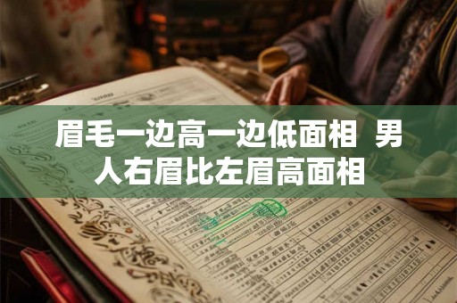 眉毛一边高一边低面相 男人右眉比左眉高面相 眉毛一边高一边低面相 男人右眉比左眉高面相