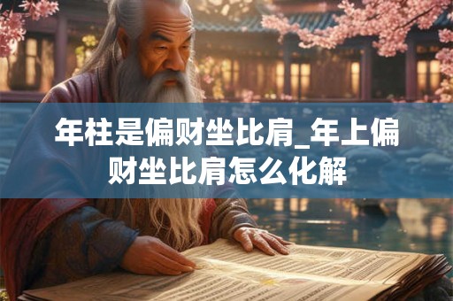 年柱是偏财坐比肩_年上偏财坐比肩怎么化解