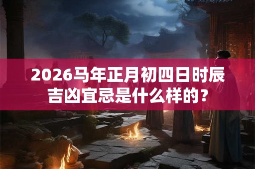 2026马年正月初四日时辰吉凶宜忌是什么样的？