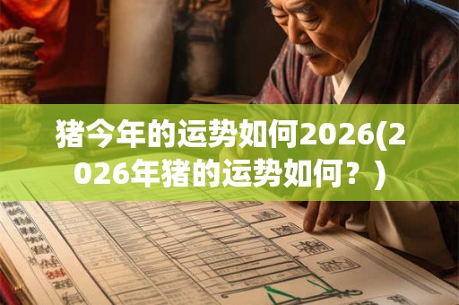 猪今年的运势如何2026(2026年猪的运势如何？)
