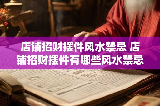 店铺招财摆件风水禁忌 店铺招财摆件有哪些风水禁忌