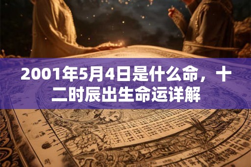 2001年5月4日是什么命，十二时辰出生命运详解
