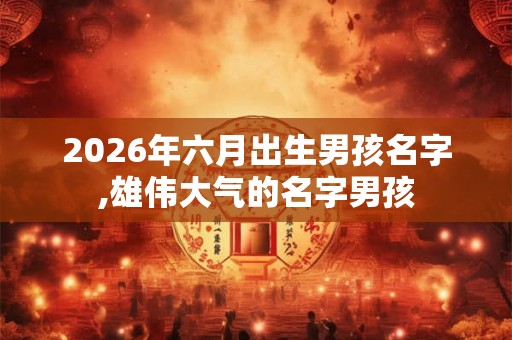 2026年六月出生男孩名字,雄伟大气的名字男孩 2026年六月出生男孩名字,雄伟大气的名字男孩