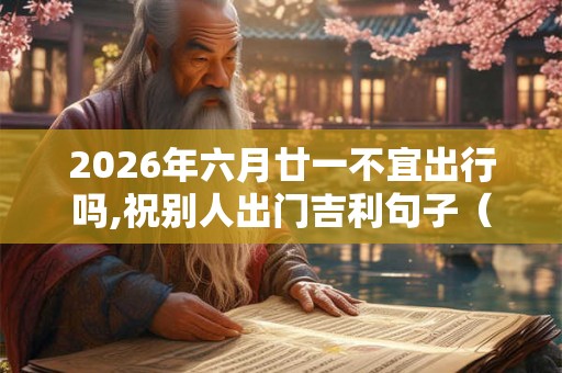 2026年六月廿一不宜出行吗,祝别人出门吉利句子（8条精选）