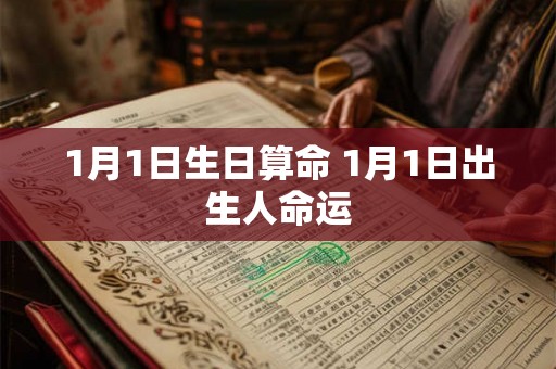1月1日生日算命 1月1日出生人命运