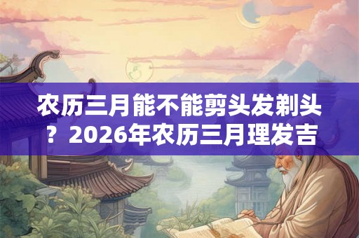 农历三月能不能剪头发剃头?2026年农历三月理发吉日推荐! 农历三月能不能剪头发剃头?2026年农历三月理发吉日推荐!
