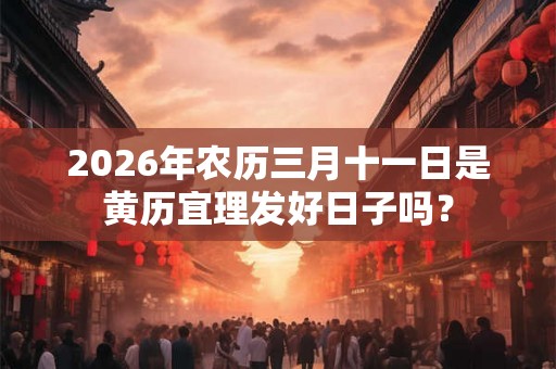 2026年农历三月十一日是黄历宜理发好日子吗？