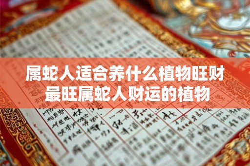 属蛇人适合养什么植物旺财 最旺属蛇人财运的植物 属蛇人适合养什么植物旺财 最旺属蛇人财运的植物
