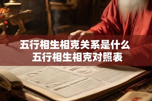 五行相生相克关系是什么  五行相生相克对照表