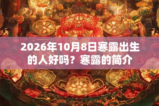 2026年10月8日寒露出生的人好吗？寒露的简介