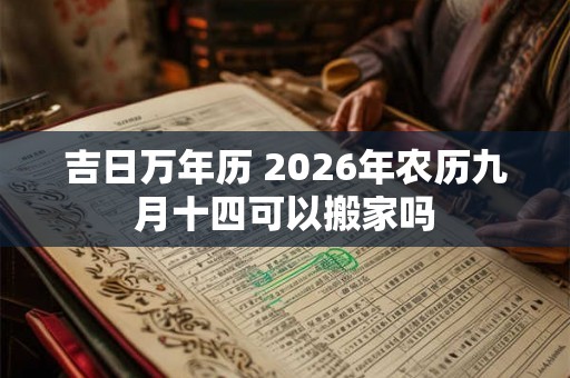 吉日万年历 2026年农历九月十四可以搬家吗