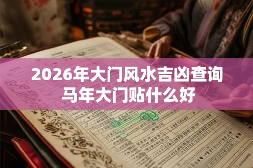 2026年大门风水吉凶查询 马年大门贴什么好