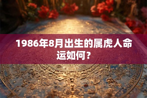 1986年8月出生的属虎人命运如何？