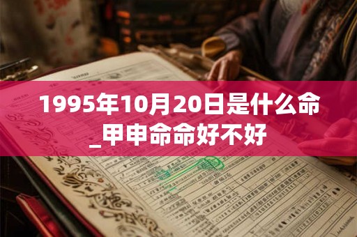 1995年10月20日是什么命_甲申命命好不好