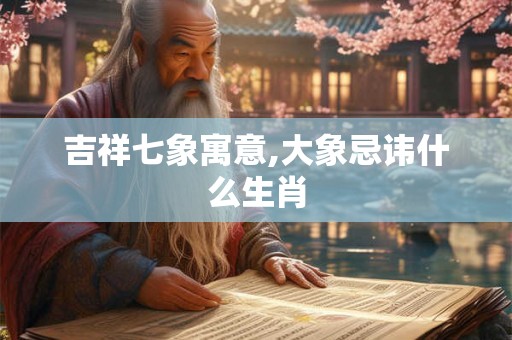 吉祥七象寓意,大象忌讳什么生肖