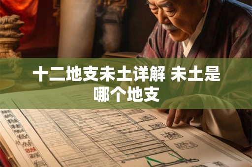 十二地支未土详解 未土是哪个地支