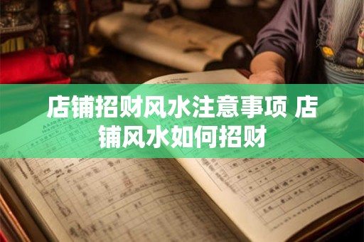 店铺招财风水注意事项 店铺风水如何招财