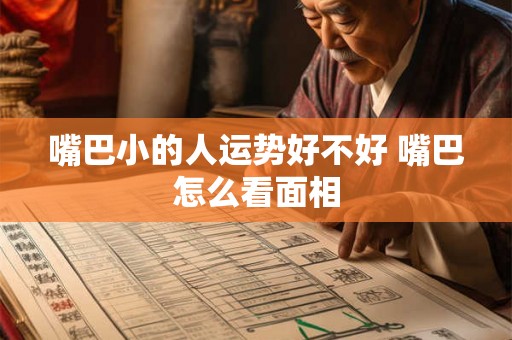 嘴巴小的人运势好不好 嘴巴怎么看面相