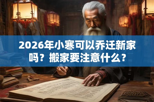 2026年小寒可以乔迁新家吗？搬家要注意什么？