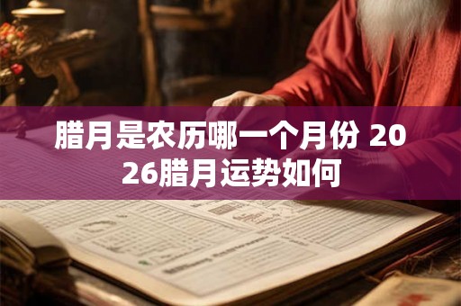 腊月是农历哪一个月份 2026腊月运势如何