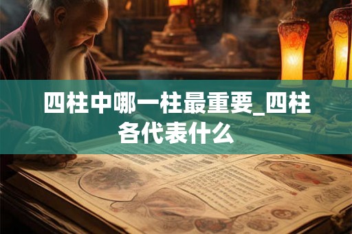 四柱中哪一柱最重要_四柱各代表什么