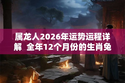属龙人2026年运势运程详解  全年12个月份的生肖兔运势