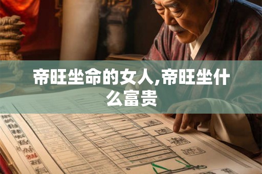 帝旺坐命的女人,帝旺坐什么富贵