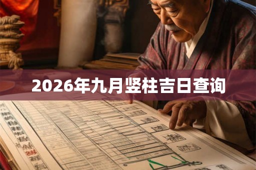 2026年九月竖柱吉日查询