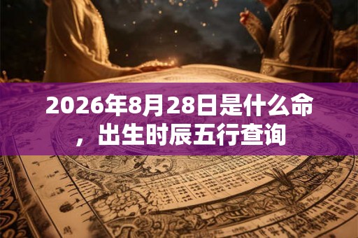 2026年8月28日是什么命,出生时辰五行查询 2026年8月28日是什么命,出生时辰五行查询