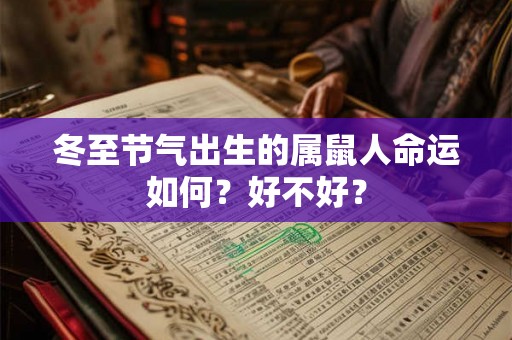冬至节气出生的属鼠人命运如何？好不好？