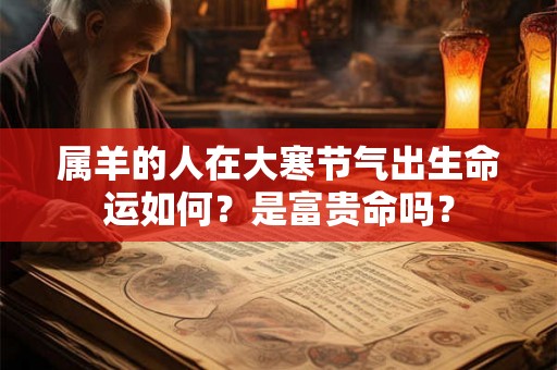 属羊的人在大寒节气出生命运如何？是富贵命吗？