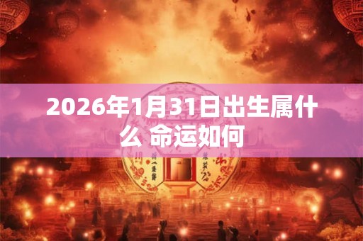 2026年1月31日出生属什么 命运如何