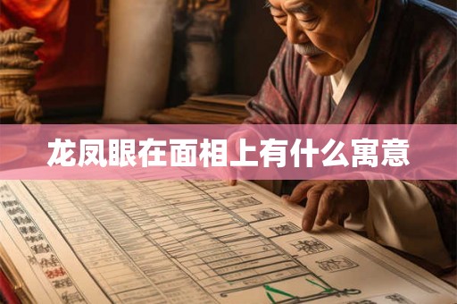龙凤眼在面相上有什么寓意