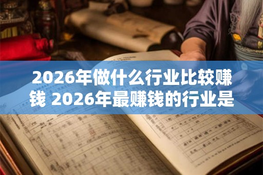 2026年做什么行业比较赚钱 2026年最赚钱的行业是什么