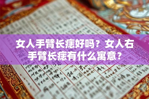 女人手臂长痣好吗？女人右手臂长痣有什么寓意？