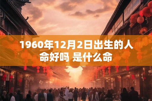 1960年12月2日出生的人命好吗 是什么命