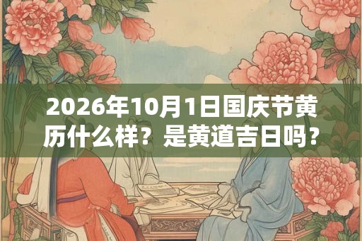 2026年10月1日国庆节黄历什么样？是黄道吉日吗？