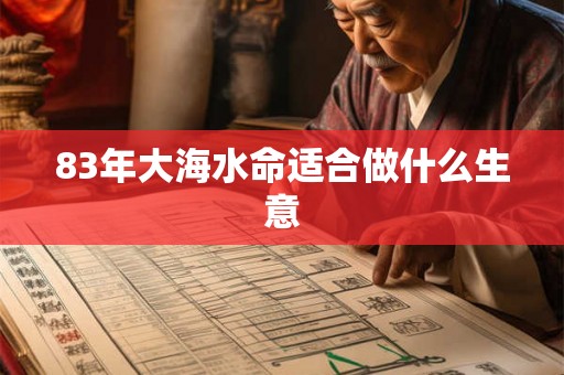 83年大海水命适合做什么生意